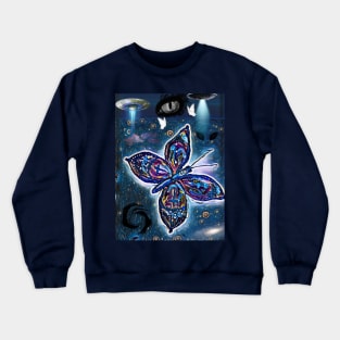 Space butterfly w @possessed.minds on IG Crewneck Sweatshirt